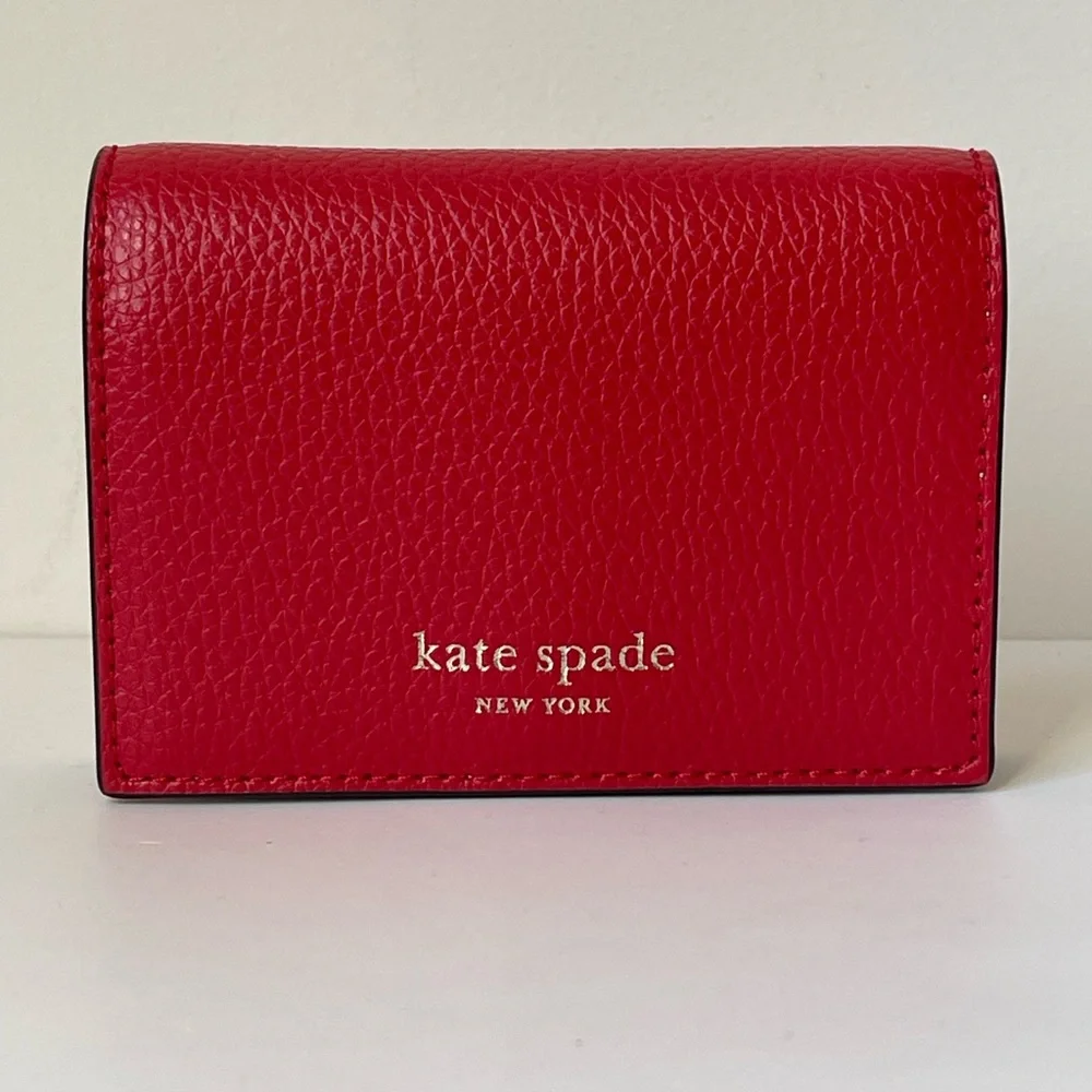 Kate Spade Outlet Red Accordion Card Holder